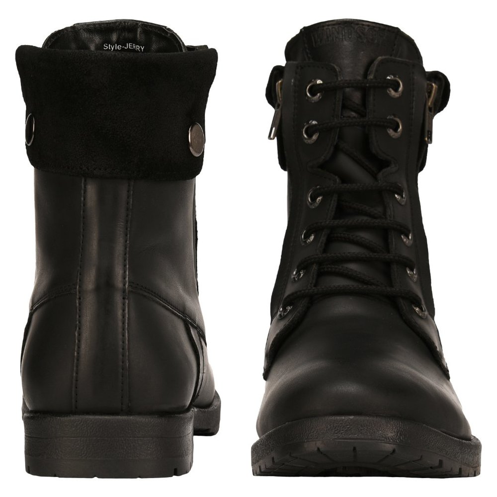 LIBERTYZENO Men's Black  Lace-Up Casual Boots - Picture 5 of 6